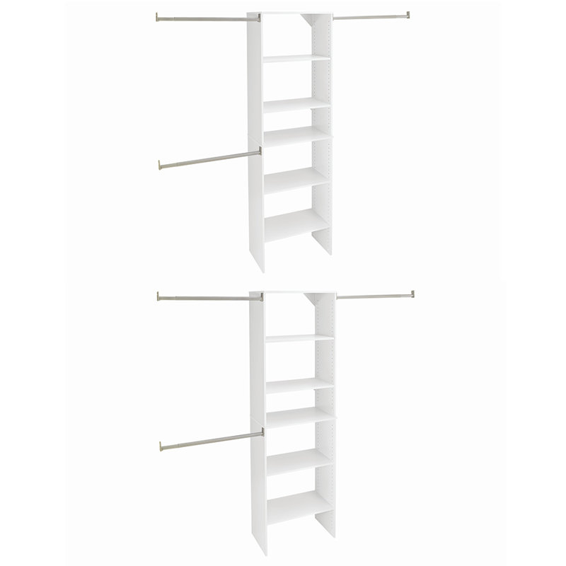 Suitesymphony 60" W - 120" W Closet System Starter Kit, Set Of 2