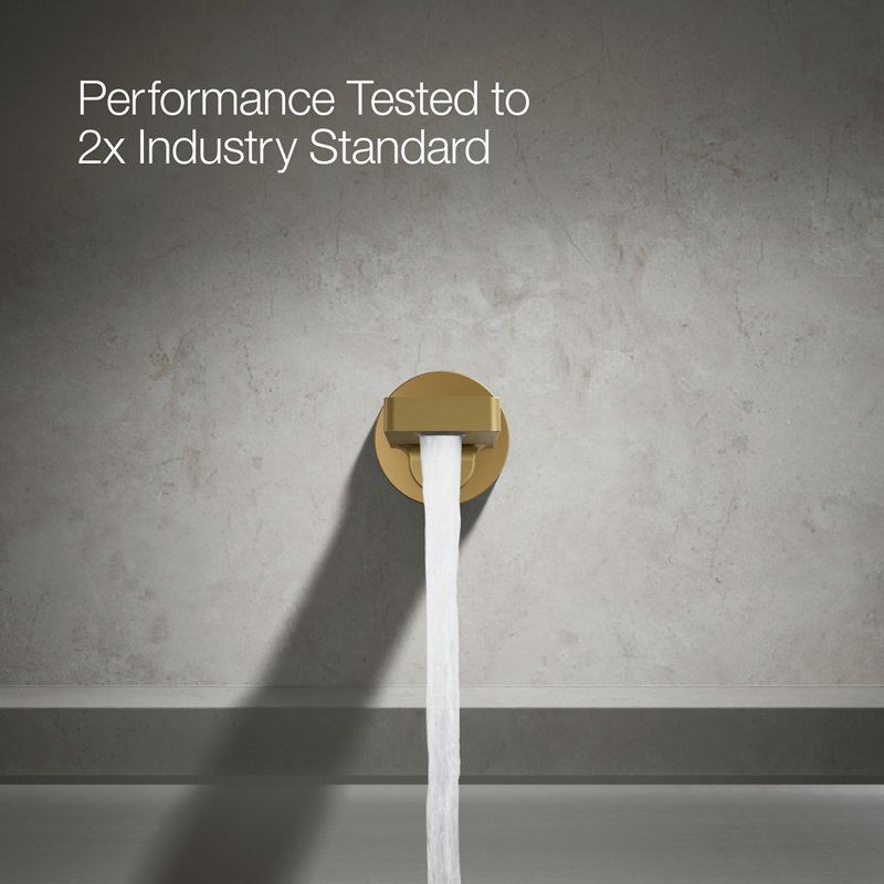 Composed® Wall-Mount Tub Spout, Vibrant Brushed Moderne Brass