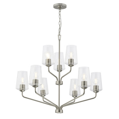 Celino Nine-Light Chandelier with Clear Glass