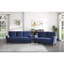 Coussin moelleux en velours bleu 1pc Comfort