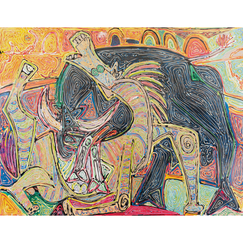 Don't Blame The Bull Painting, 54" H x 72" W