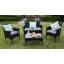4 Piece Outdoor Rattan Furniture Conservatory Patio Sofa Set Table and Chairs-25529032-121503154