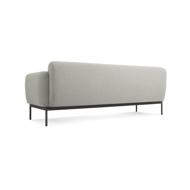 Puff Puff Sofa, Edwards Light Grey Crossweave, 31" H x 87" W x 35" D