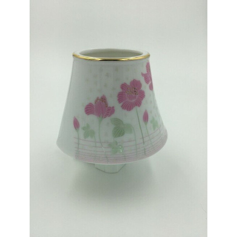 Nalea rose fleurs de printemps sur abat-jour en forme de veilleuse