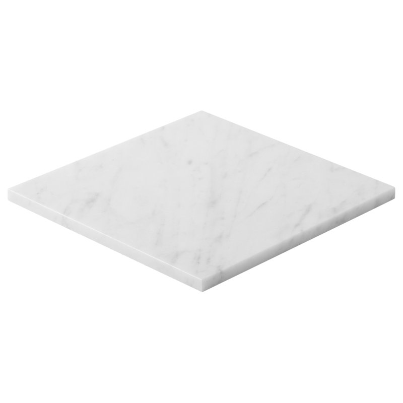 Carrara carreau de marbre et de plancher 7,87 po x 7,87 po Carrara (6,46 pieds carrés / caisse), 7.87'' W x 7.87'' L, White