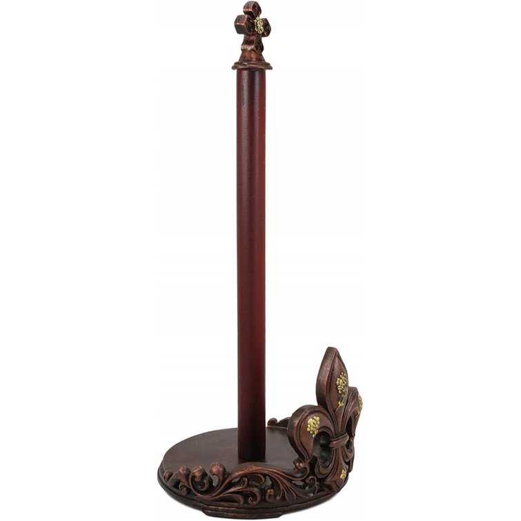 Black Grand Rooster Wall Mounted Kitchen Paper Towel Holder