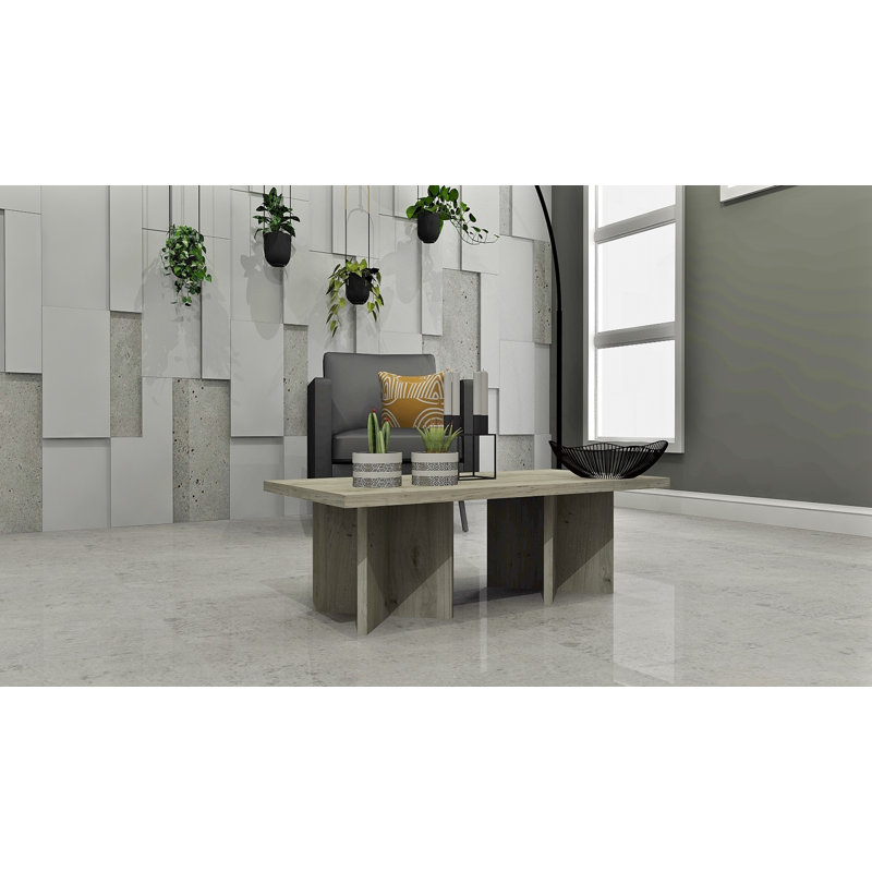Table basse Cleora, Bois gris