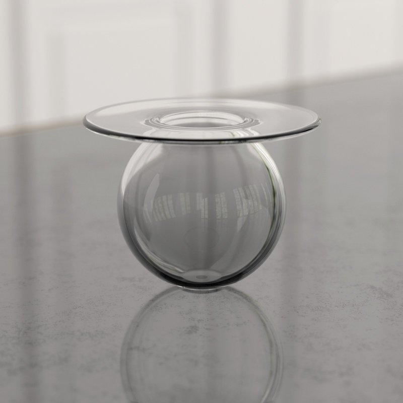 H2O Vase-Clear, 2.75" H x 3.75" W x 3.75" D