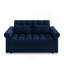 Canapé-lit avec causeuse Loveseat, dossier réglable bleu