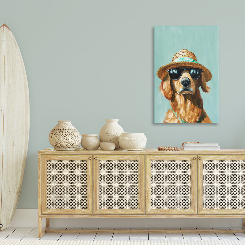 «Beach Ready Dog» par Petals Prints Design, H 45 po x l 30 po