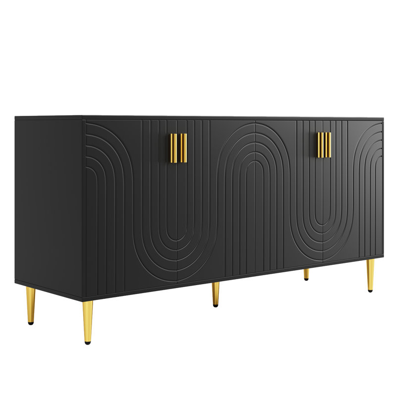 152cm Sideboard, Black