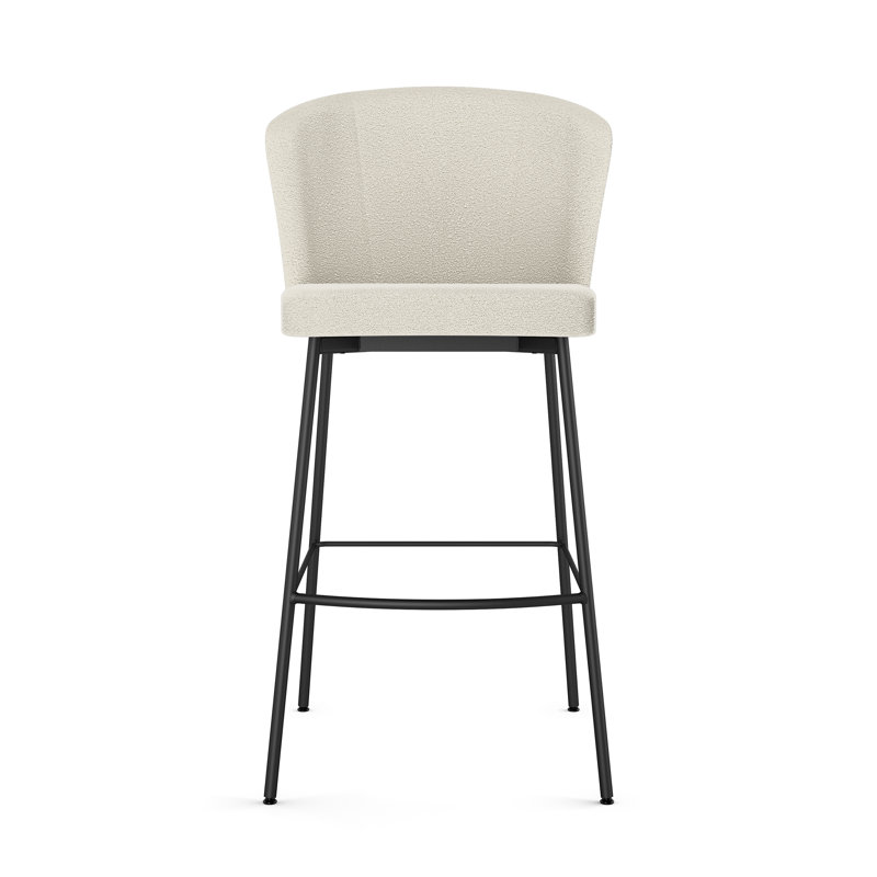 Tabouret de bar et de comptoir Anani, Noir, Crème, Tabouret de bar (siège d'une hauteur de 31,25 po)