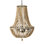 Lustre en perles de bois drapé
