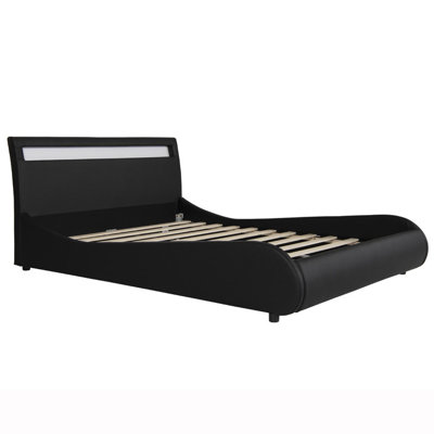 Atropus LED Faux Leather Bed Frame