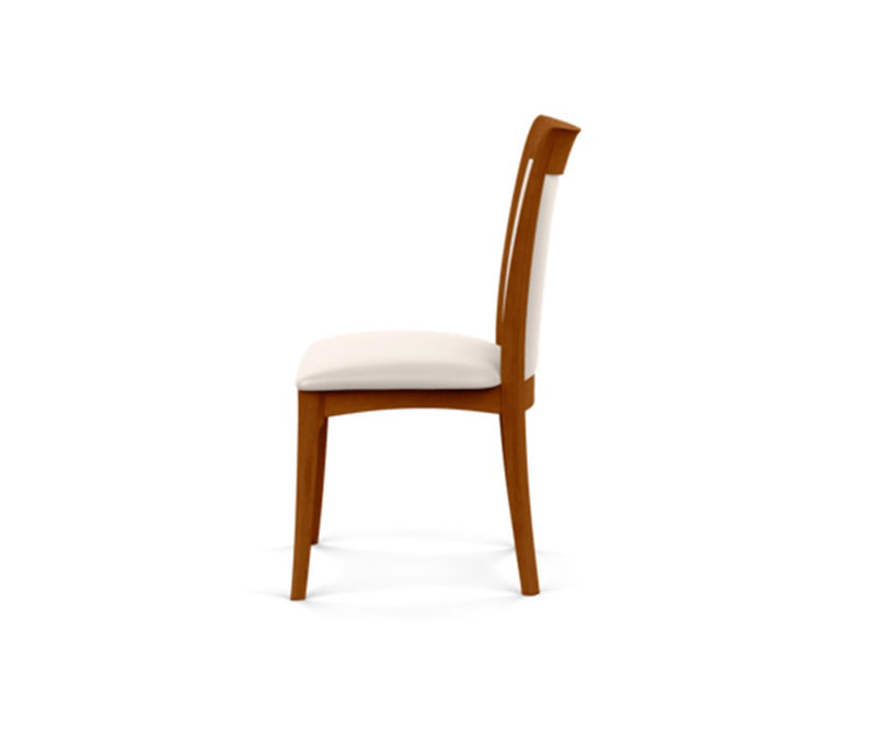 Morgan Leather Dining Chair, White, Autumn Cherry