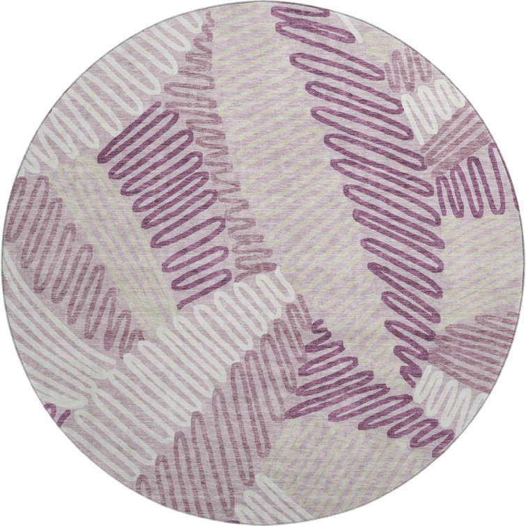Premium Machine Washable Prisco Lavender Rug