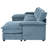 U-Shaped Chenille Sectional Sofa with Adjustable Armrest Pillows