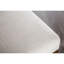Banc brun et blanc rembourré rustique, coussin en tissu, base à tréteaux, article de salle à manger P 59,5 po, l 59,5 po