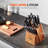 VEVOR 15 Slot Acacia Knife Block