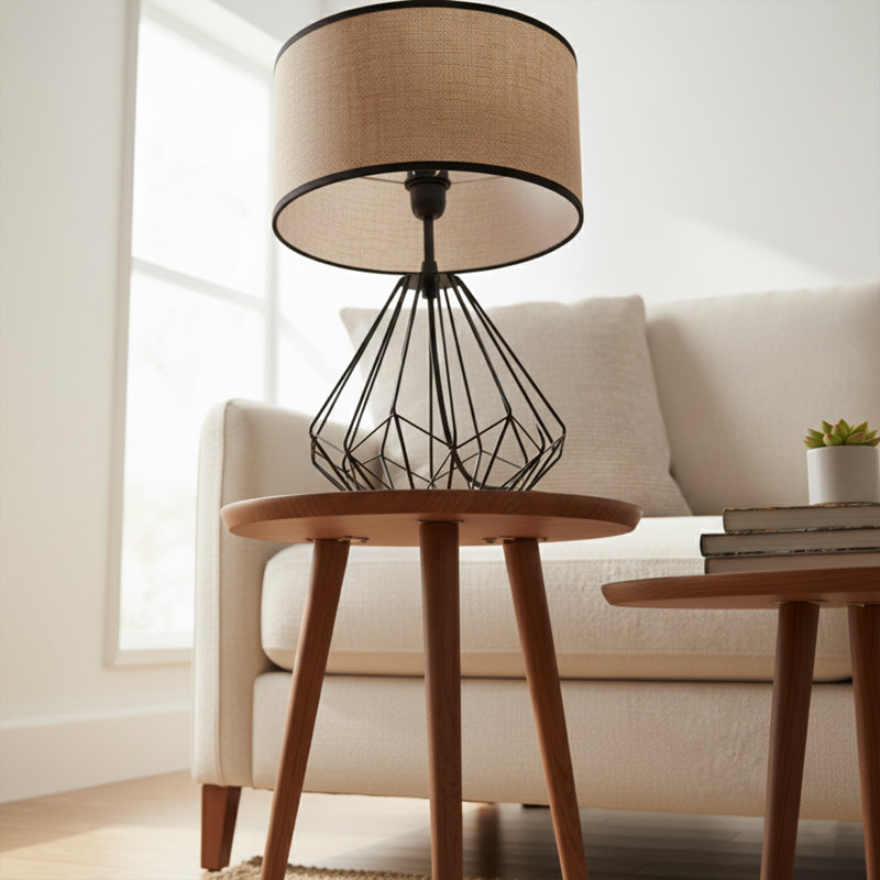 Lampe de table Valerius, Beige clair, Encre