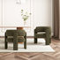 Velvet Upholstered Barrel Armchair
