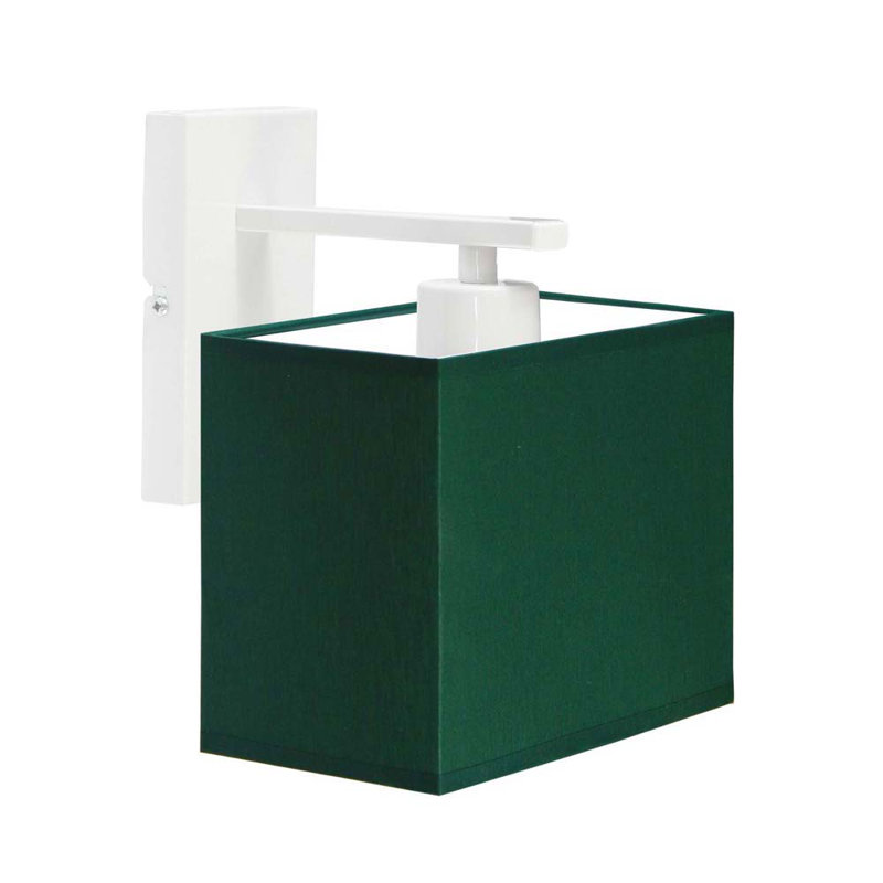 Atnhony Armed Sconce, White, Bottle Green