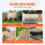 Clôture en lattes de bambou naturel-111623589