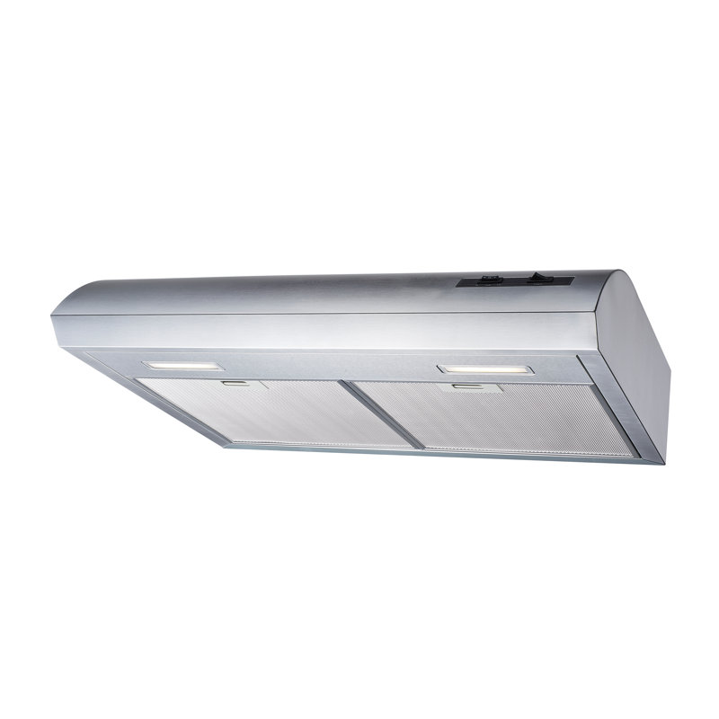 Hotte sous un meuble convertible 30 pouces 400 CFM en acier inoxydable avec filtres à charbon