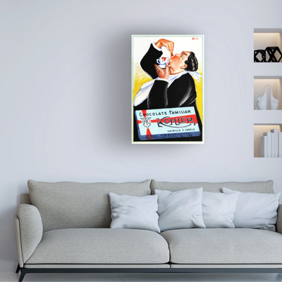 Art sur toile, artiste inconnu, publicité pour Kohler chocolat des années 1900