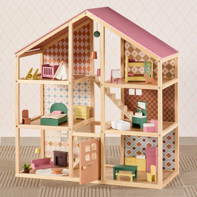 Maison de poupée sans poupée Tiny Land® Sweetwood Evergreen - Pégase