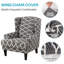 Housse de canapé pour tabouret 2 pièces à imprimé tigre - Housses pour fauteuil à oreilles, détachables et lavables-1676284471