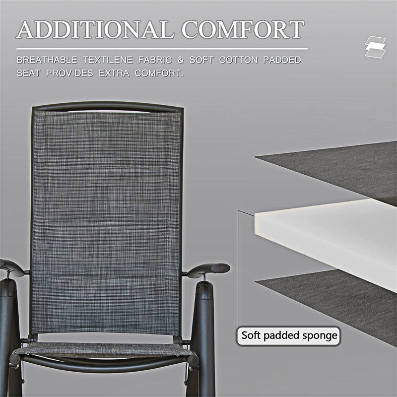 Ensemble de 2 chaises de patio pliantes
