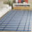 Zoticus Handtufted Wool & Cotton Striped Rug in Blue/Ivory-1079484166