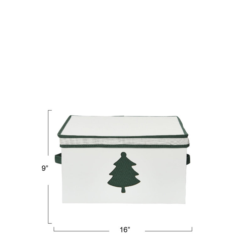Maye 8.5" H x 16" W x 16" D Christmas Ornament Storage