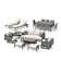 Ensemble de patio 18 pièces en rotin avec coussins Laybr Sunbr Layden