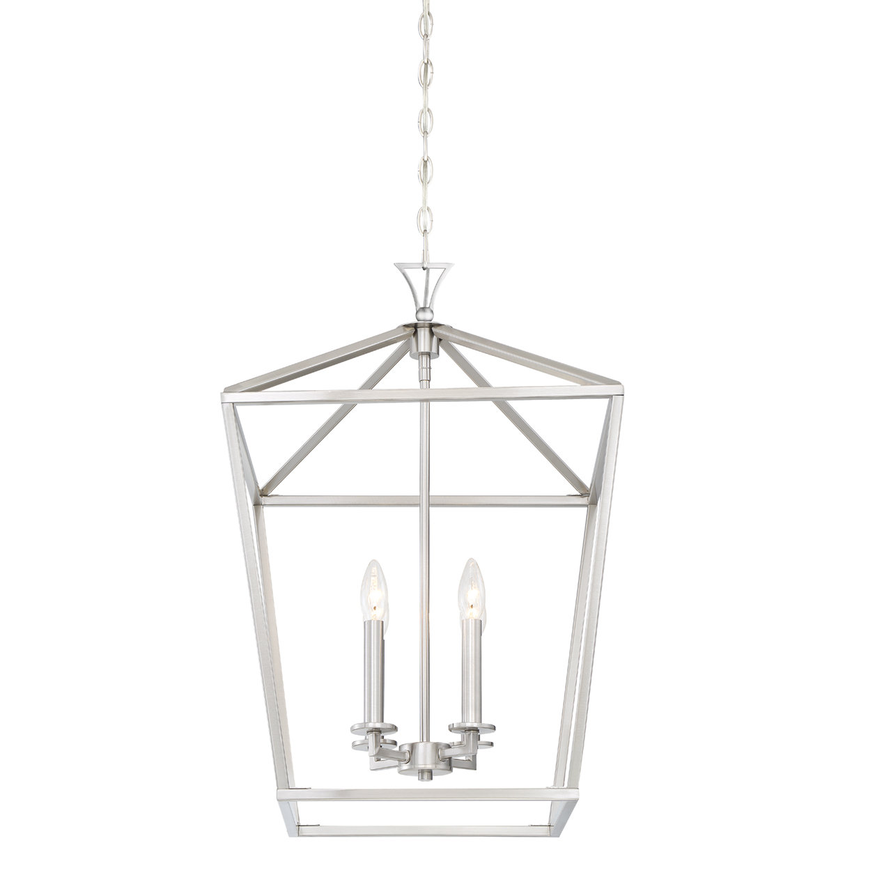 Hastings 4-Light Chandelier, Satin Nickel