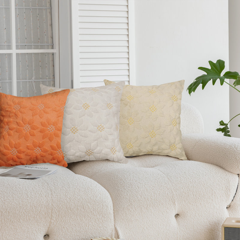 Housses de coussin en jacquard Barossa Design, Rectangle H 12 po x l 20 po, Orange