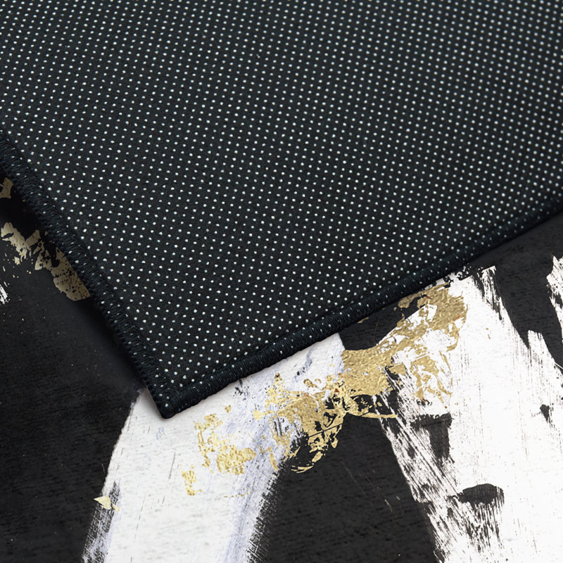 Tapis rond lavable Evoke I de taille 8 pi x 10 pi, douceur céleste avec envers antidérapant