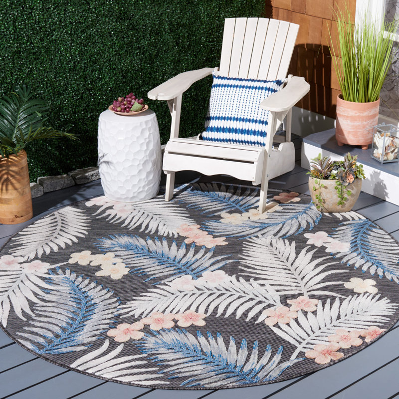 Tapis d'intérieur / extérieur Sommerville, Rond 6 pi 5 po