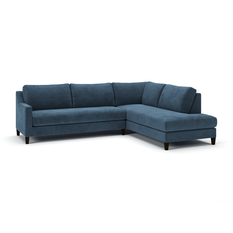 Baker 2-PC Upholstered Sectional, Right Hand Facing, Ticket Smoke