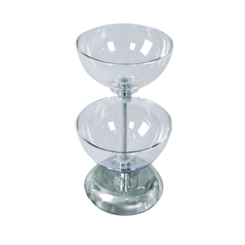 Two-Tier 10" & 10" Bowl Counter Display, 16.5" H x 10" W x 10" D