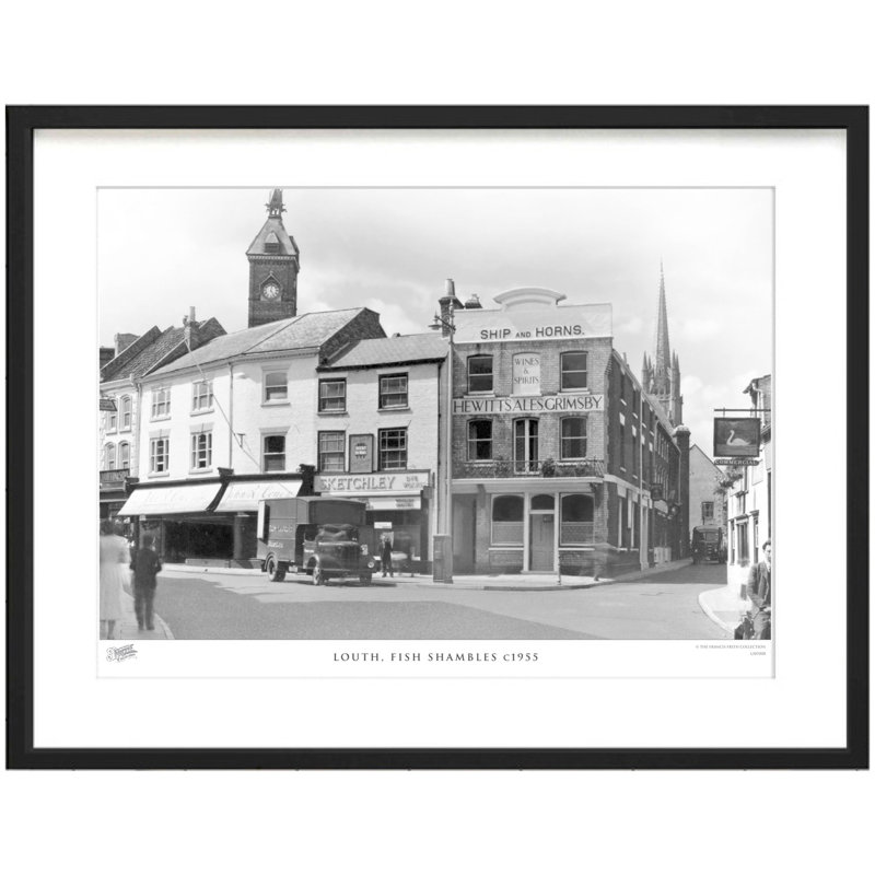Louth, Fish Shambles C1955 - Single Picture Frame Print, 31.5cm H x 38.8cm W x 2.3cm D