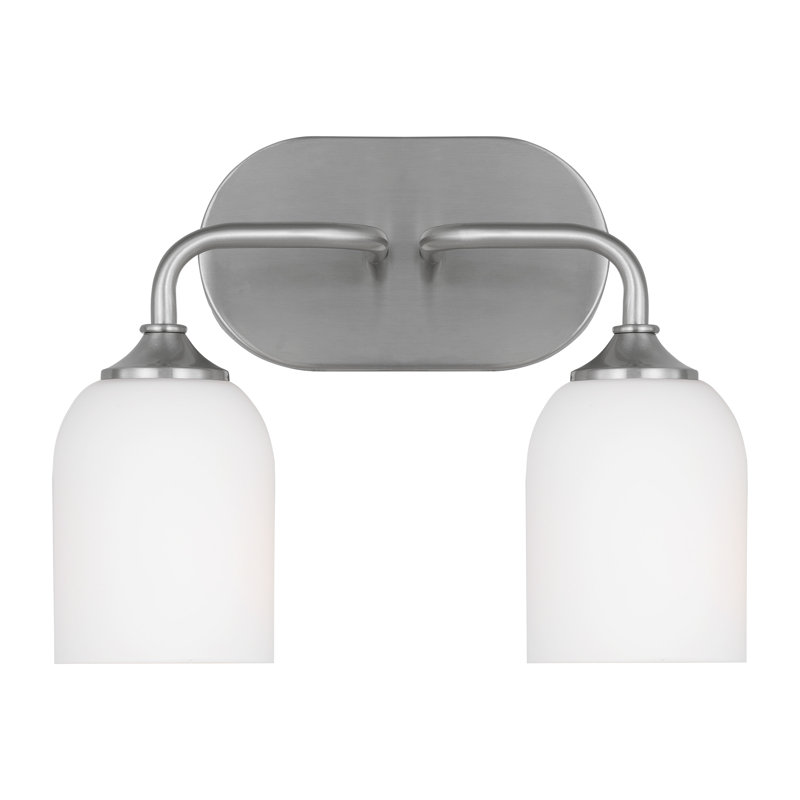 Emile Medium Vanity from Generation Lighting , Brushed Steel, No