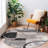 Bionda Geometric Area Rug in Cream/Black/Gray-703947740