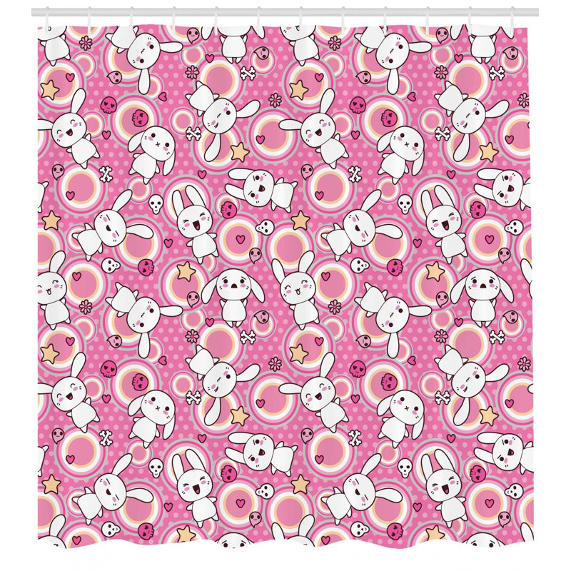 Shower Curtain with Hooks Included, 75" H x 69" W