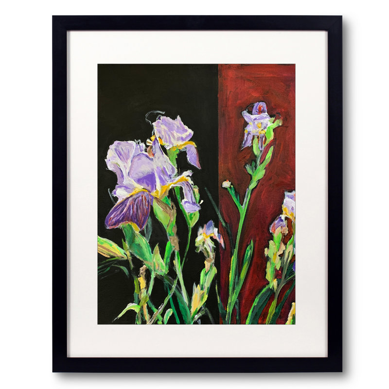 Iris barbu par Owen Brown - Peinture, H 21,25 po x l 17,25 po
