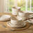 12 Piece Stoneware Plates And Bowls Set, Dinnerware Sets Service For 4