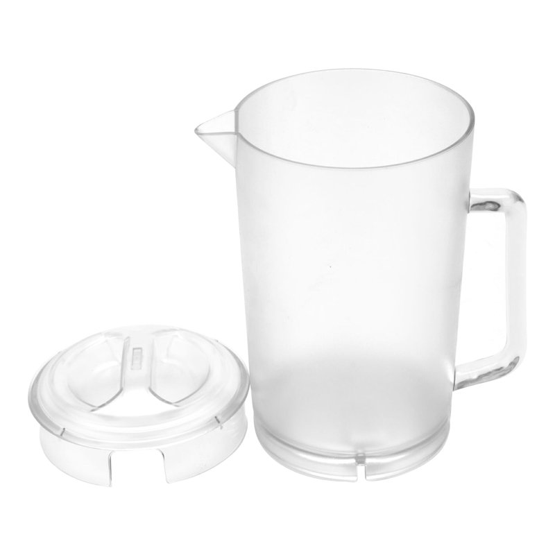 Le GE Pichet texturé P-3064-1-CL sans BPA avec couvercle, 2 pintes, transparent (boîte de 12), Transparent