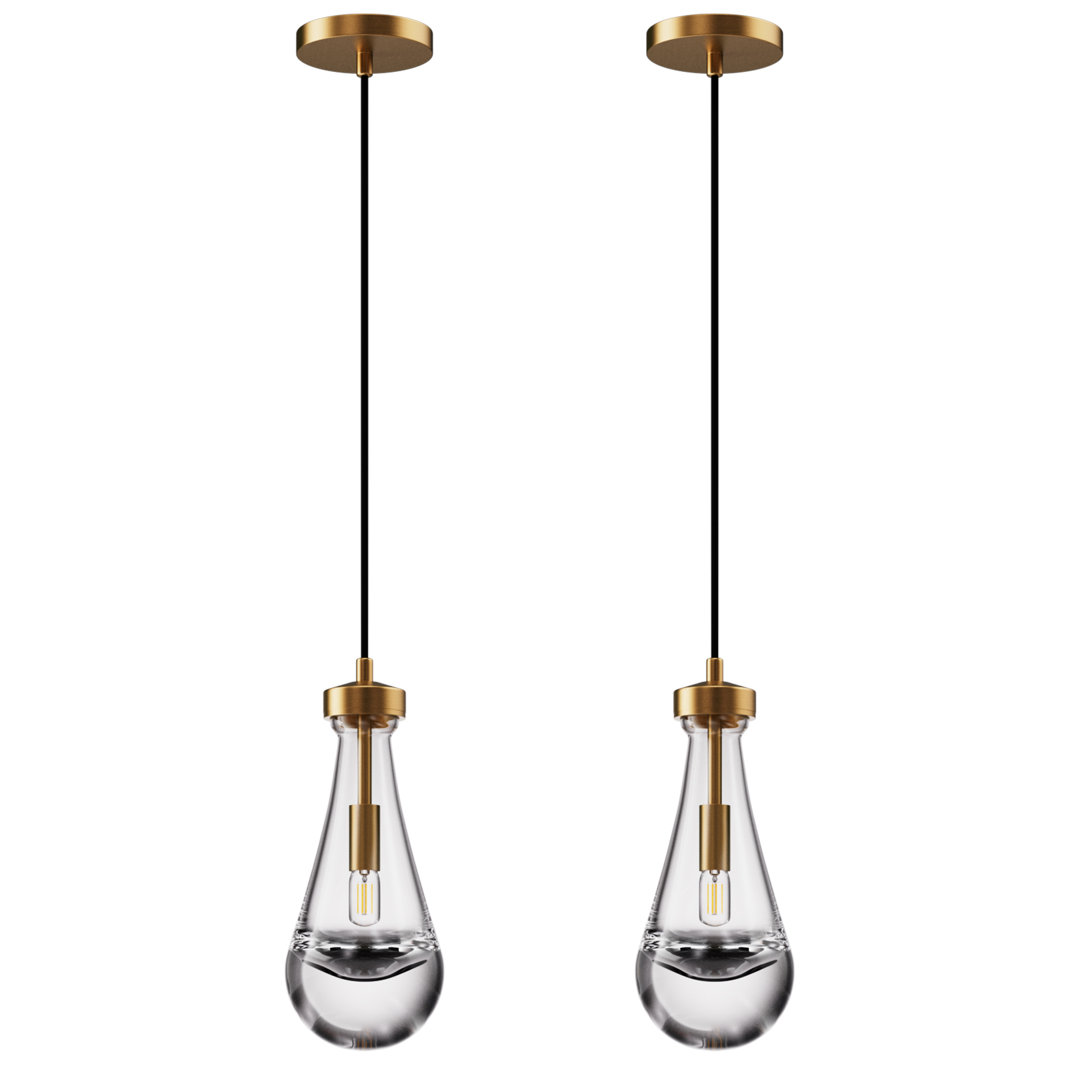 Pleasant Plains 2 - Light Luxury Raindrop Pendant (Set of 2) Orren Ellis 