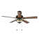 52"W Khat 5-Blade Remote-Controlled Stained Glass Ceiling Fan